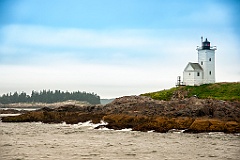 Two Bush Island Lighthouse Tower in Rocky Maine